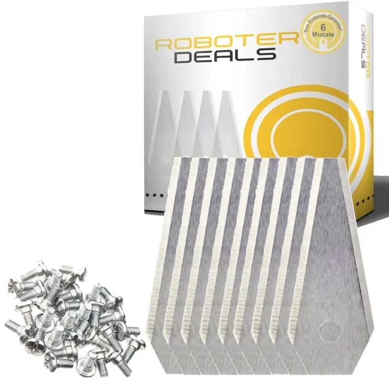 Edelstahlmesser, Rasier-Klingen, Ersatzmesser (9 Stück) inkl. Schrauben für alle Bosch Indego Rasenmähroboter Modelle Versand Am Gleichen Tag