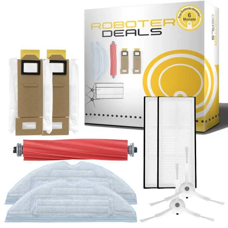Sichere Zahlung Zubehör Set, Ersatzteile Kit für Roborock S7 Plus, S7+ (1x Hauptbürste, 2x Filter, 2x Pad, 2x Seitenbürste, 2x Beutel)