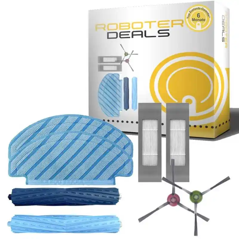 Zubehör Set, Ersatzteile Kit für Ecovacs Deebot T9 AIVI (2x Filter, 2x Hauptbürste, 2x Seitenbürste, 2x Pad) Knallerangebot
