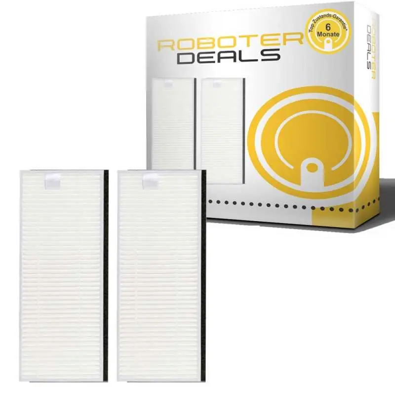 Gratis Versand Feinstaubfilter mit Filterschutz (2 Stück) für Ecovacs Deebot U2 und U2 Pro Staubsaugroboter
