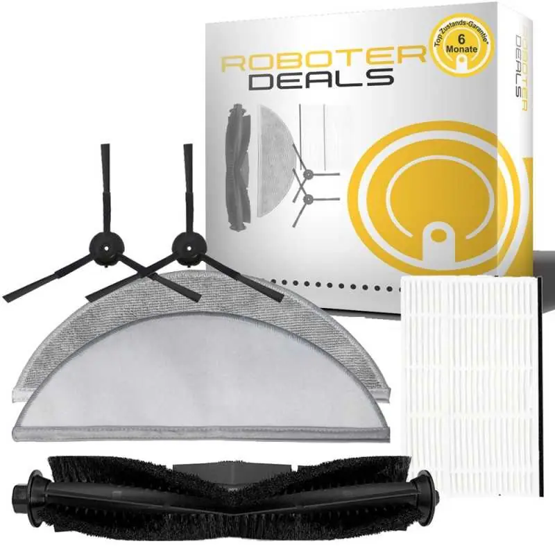 Must-Have Zubehör Set (Ersatzteile) für Lydsto R1, S1 (2x Pad, 2x Seitenbürste 1x Hauptbürste, 1x Filter)