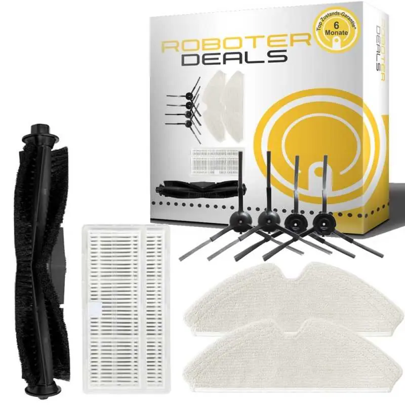 Zubehör Set (Ersatzteile) für Neabot NoMo u. NoMo N1 (4x Seitenbürste, 2x Pad, 1x Hauptbürste, 2x Filter) Top-Angebot