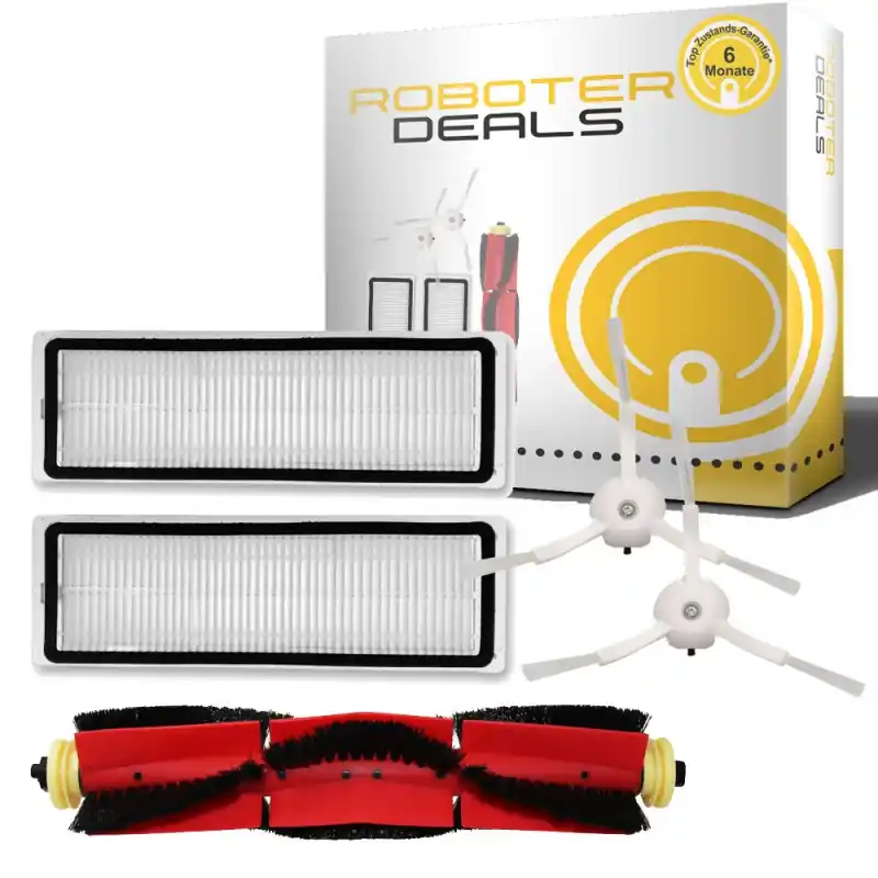 Expressversand Zubehör Set, Ersatzteile Kit für Xiaowa C10 (1x Hauptbürste, 2x Seitenbürsten, 2x Filter)