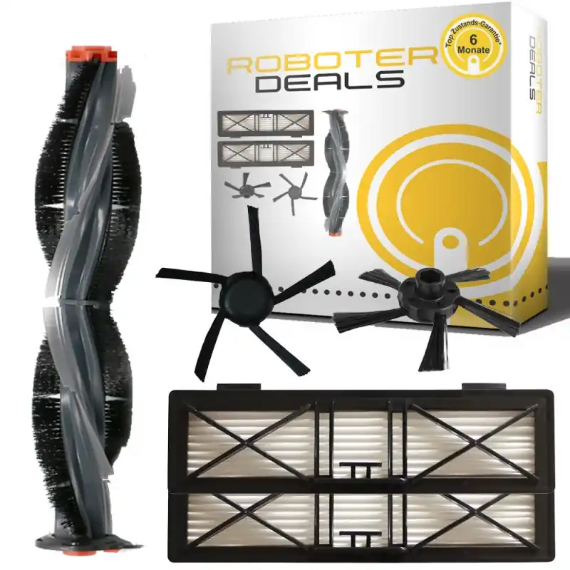 Neuheit Zubehör Set, Ersatzteile Kit für Neato Botvac D9 (1x Hauptbürste, 2x Filter, 2x Seitenbürste)