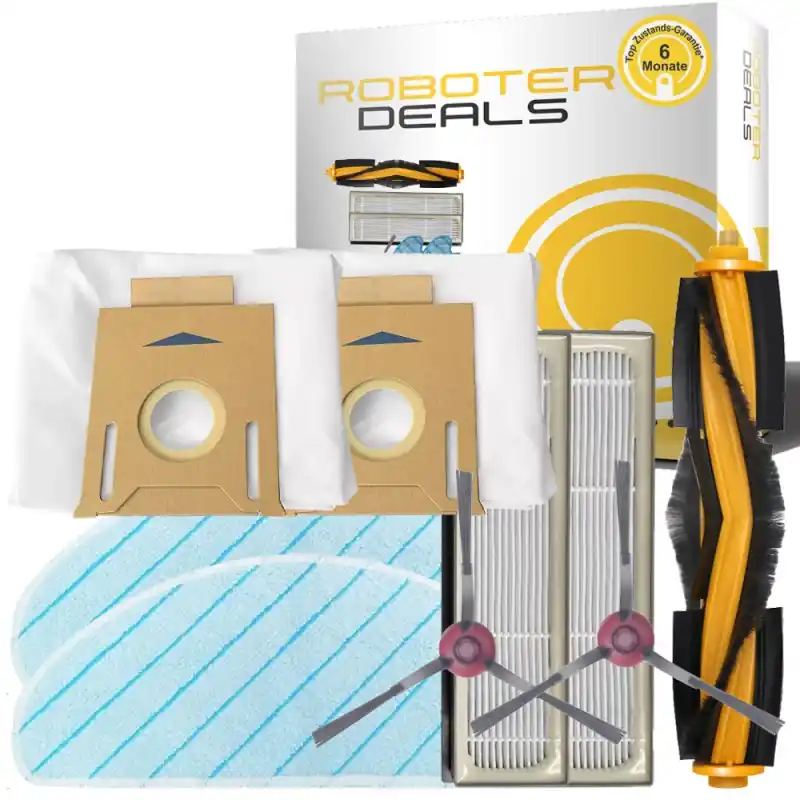 Kracherpreis Zubehör Set, Ersatzteile Kit für Yeedi Vac 2 Pro (2x Seitenbürste, 2x Filter, 2x Pad, 1x Hauptbürste, 2x Beutel)