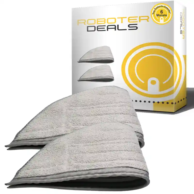 Mikrofaserpad, Wischtuch, Ersatzpad mit 2 Kammern in grau (2 Stück) für Roborock S8 Pro Ultra Preiswert