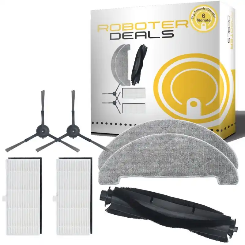 Zubehör Set, Ersatzteile Kit für Airrobo T10 Plus (2x Filter, 2x Seitenbürste, 2x Pad, 1x Hauptbürste) Solange Der Vorrat Reicht