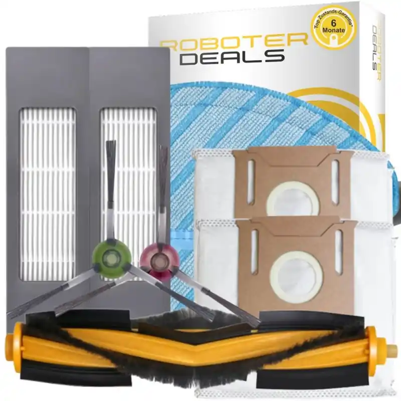 Zubehör Set, Ersatzteile für Ecovacs Deebot N10 Plus (1x Hauptbürste, 2x Pad, 2x Filter, 2x Seitenbürste, 2x Staubbeutel) Gratis Versand