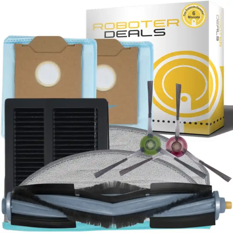 Garantierte Lieferung Zubehör Set, Ersatzteile Kit für Yeedi Cube (2x Seitenbürste, 2x Filter, 2x Pad, 1x Hauptbürste, 2x Beutel)