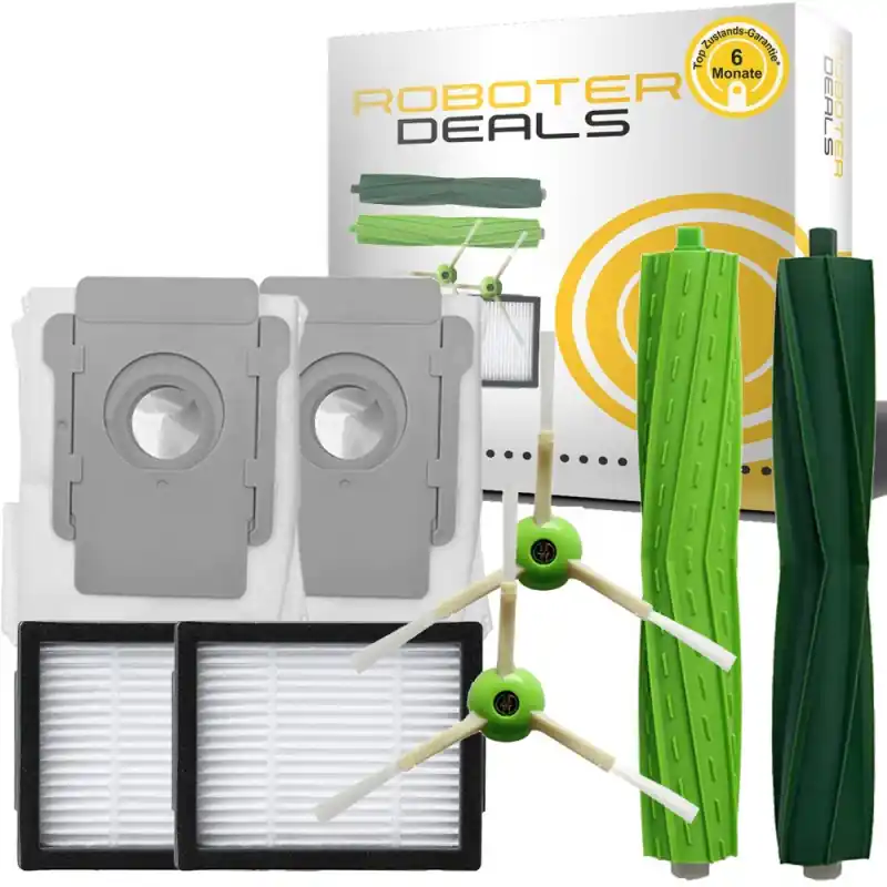 Sonderaktion Zubehör Set, Ersatzteile Kit für iRobot Roomba Combo i8 u. i8 Plus (2x Filter, 2x Seitenbürste, 2x Hauptbürste, 2x Beutel)