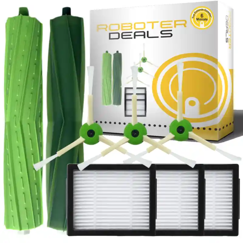 Zubehör Set, Ersatzteile Kit für iRobot Roomba Combo i8 u. i8 Plus (2x Hauptbürste, 3x Filter, 3x Seitenbürste) Sichere Zahlung