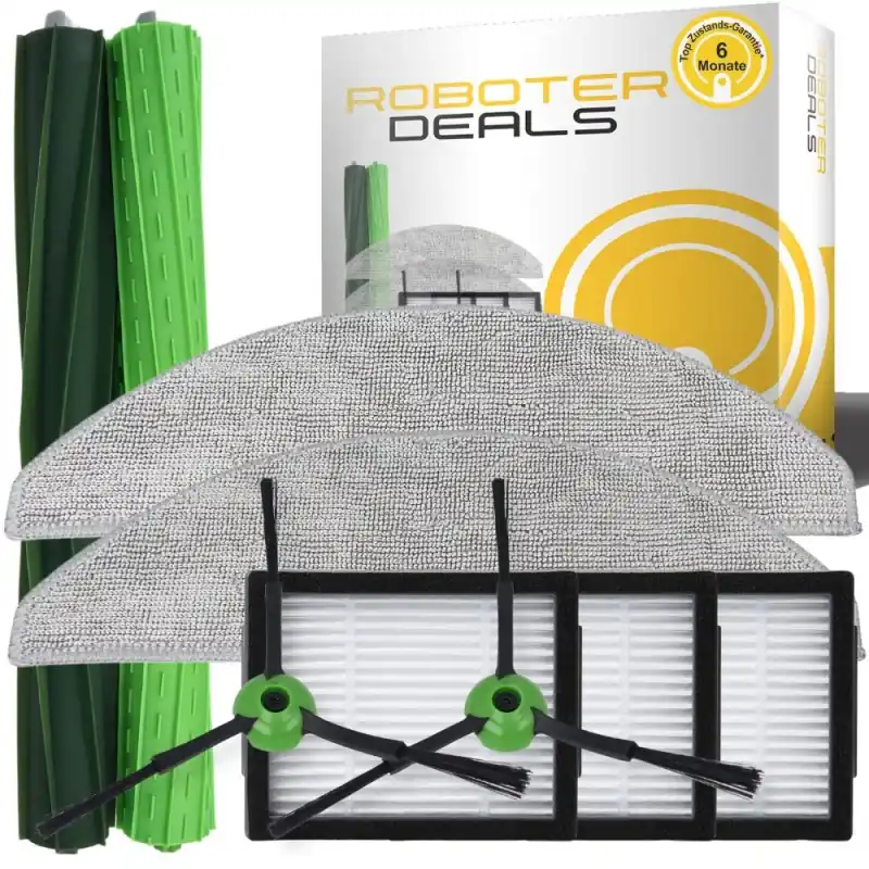 Zubehör Set, Ersatzteile Kit für iRobot Roomba Combo i5 u. i5 Plus (2x Hauptbürste, 2x Filter, 2x Seitenbürste, 2x Pad) Preis Gesenkt