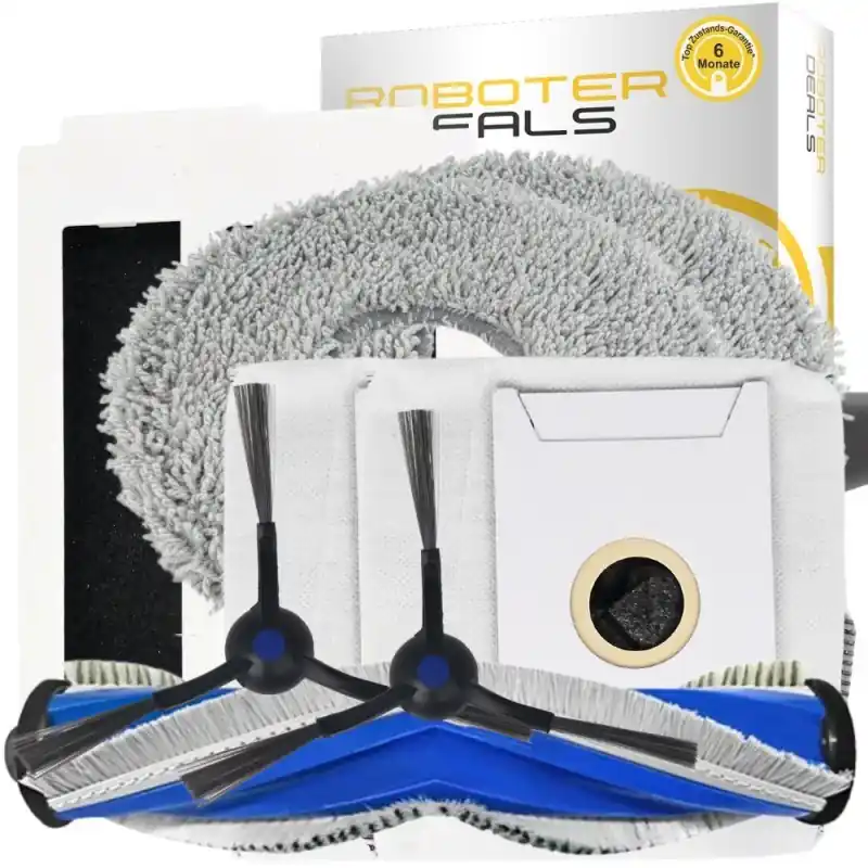 Zubehör Set, Ersatzteile Kit für Ecovacs Deebot T30s (2x Beutel, 2x Filter, 2x Seitenbürste, 2x Pad, 1x Hauptbürste) Mega-Angebot