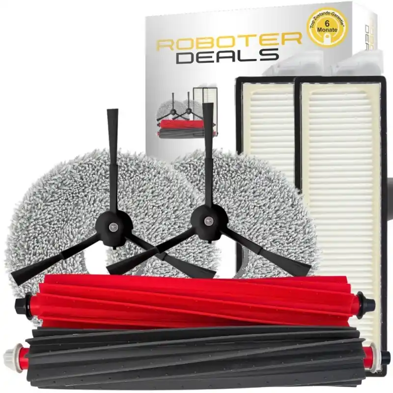 Zubehör Set für Roborock Q Revo Slim – Filter Bürsten Wischpads (8 Teile) Highlight