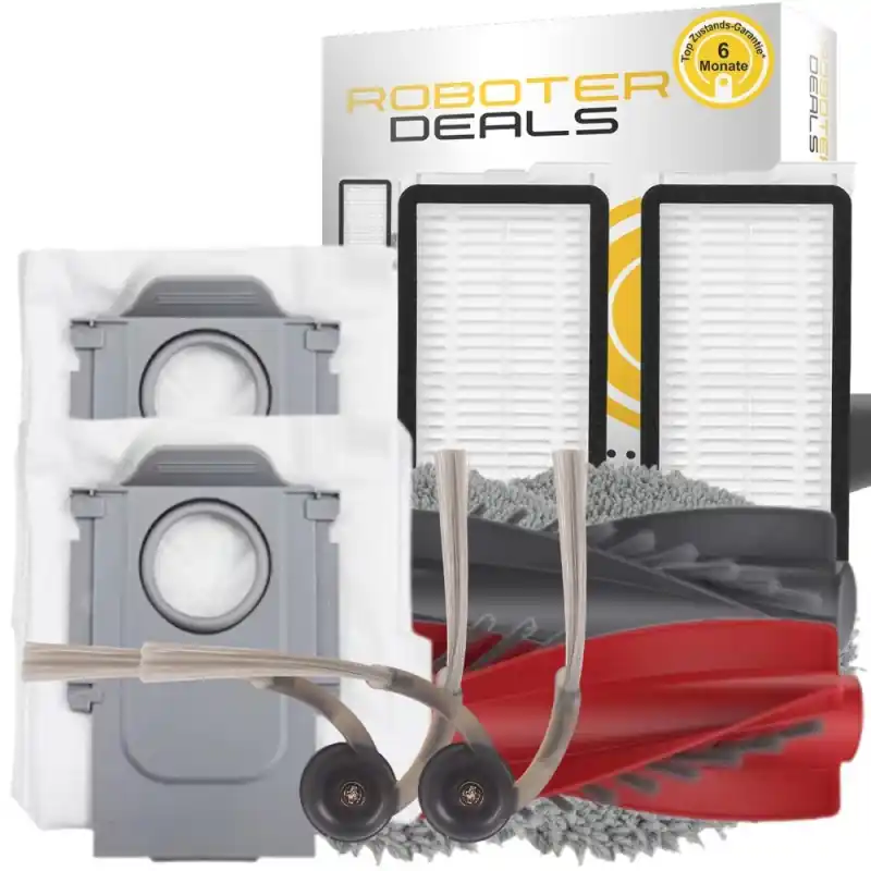 Zubehör Set für Roborock Q Revo Curv / Qrevo 5AE – Filter Bürsten Wischpads Staubbeutel (9 Teile) Highlight