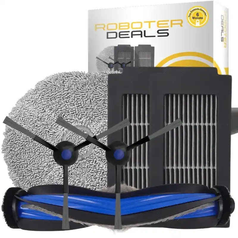 Zubehör Set, Ersatzteile für Ecovacs Deebot T50 Pro Omni, T50 Max Pro Omni (2x Filter, 2x Seitenbürste, 2x Pad, 1x Hauptbürste) Angebot