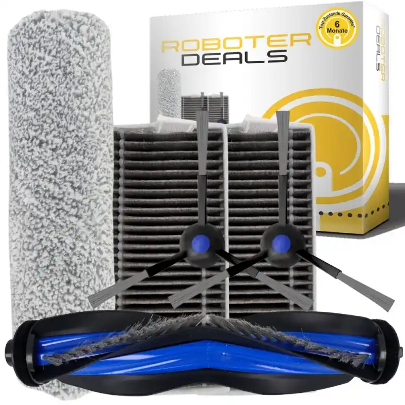 Aktuell Zubehör Set, Ersatzteile für Ecovacs Deebot X8 OMNI, X8 Pro OMNI (2x Filter, 2x Seitenbürste, 1x Wischbürste, 1x Hauptbürste)
