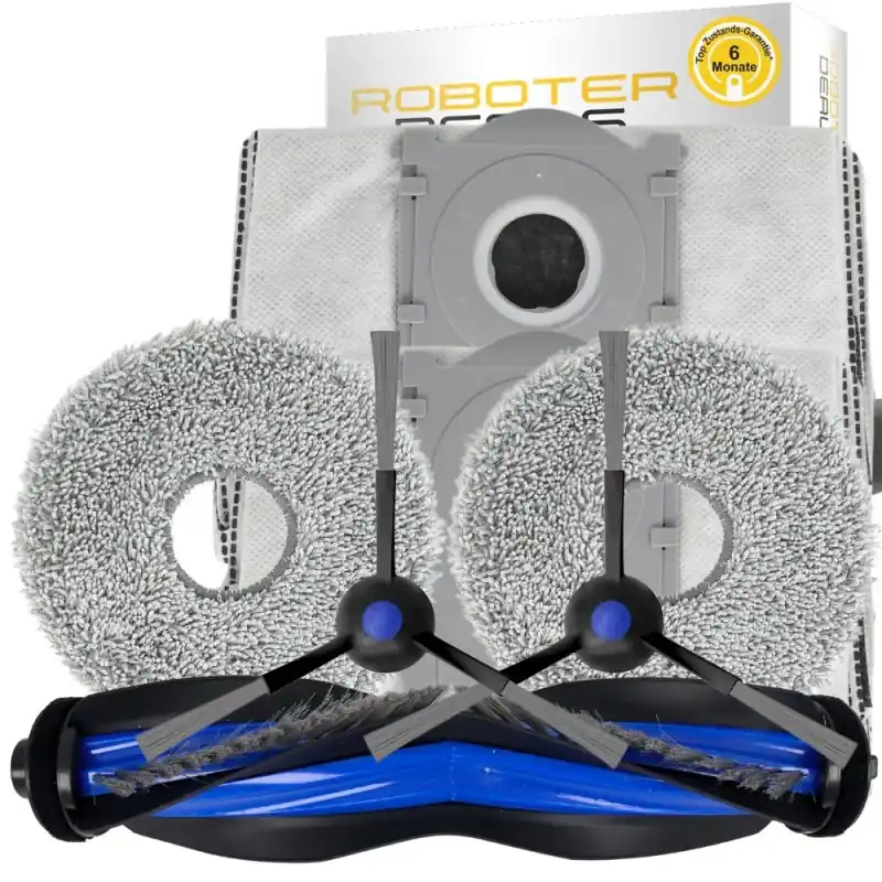 Zubehör-Set Ersatzteile für Ecovacs Deebot Mini (2x Seitenbürsten, 2x Pads, 1x Hauptbürste, 2x Beutel) Heißes Angebot