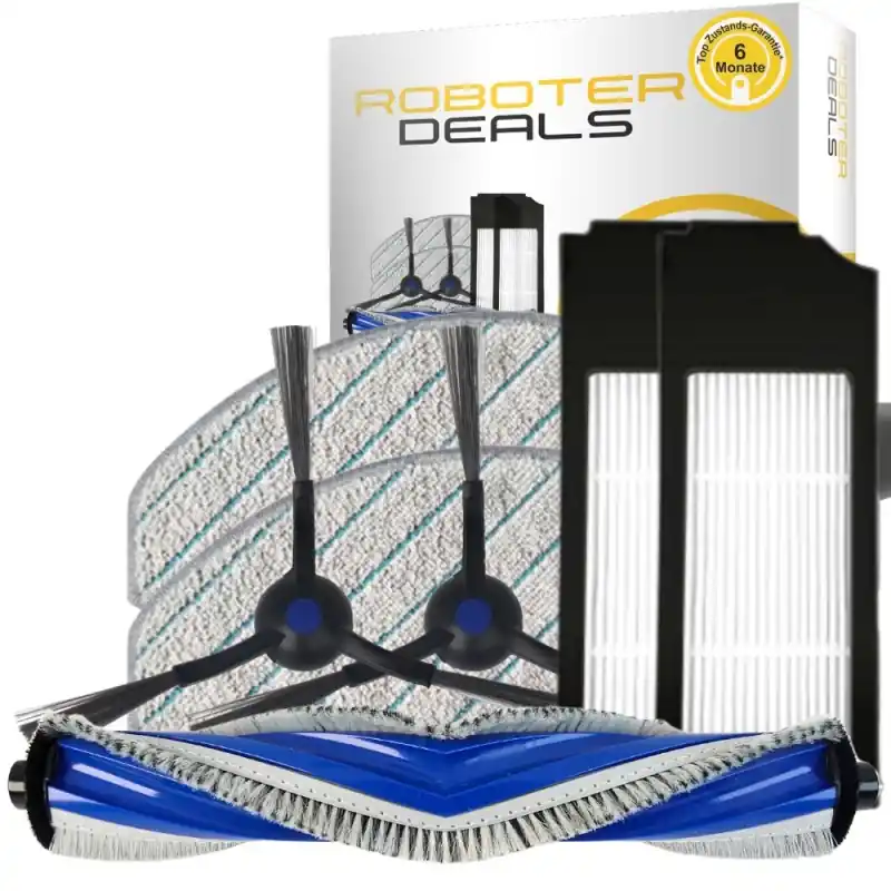 Neuheit Zubehör Set, Ersatzteile Kit für Ecovacs Deebot N20e Plus (2x Filter, 2x Seitenbürste, 2x Pad, 1x Hauptbürste)
