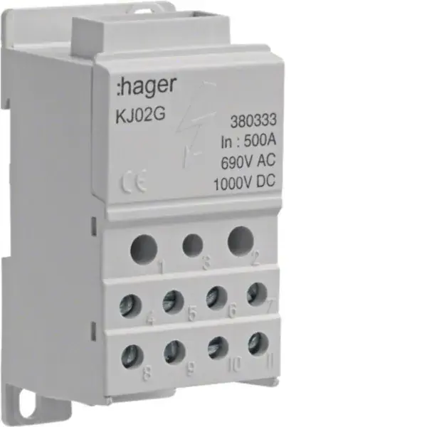 Markenware Hager Verteilerblock KJ02G